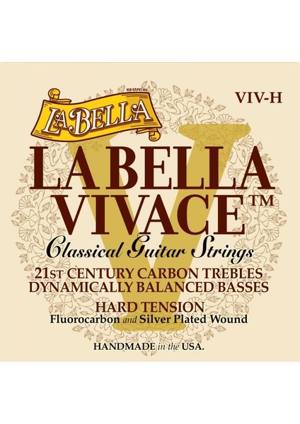 Vivace Karbon Naylon Hard Tension Klasik Gitar Teli
