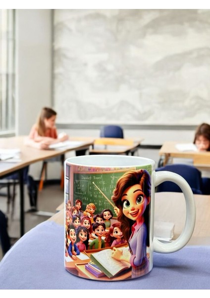 Matematik Öğretmen Tasarımlı Kupa Bardak