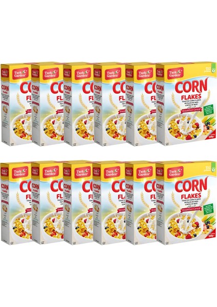 Turk Garden Corn Flakes Mısır Gevreği 500 gr 12'li Paket
