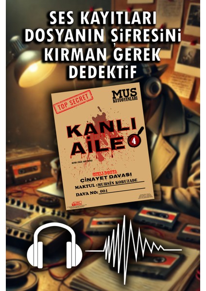 Dedektif Oyunu, Milyonluk Dava, Kanlı Aile Davası, Cinayet Çözme ve Katili Bulma Oyunu Dedektiflik