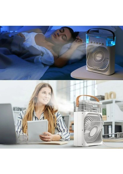 Buzlu Buharlı Serinletici Vantilatör Fan Mini Taşınabilir USB Kişisel Su Buharlaşma USB Kablolu Fan