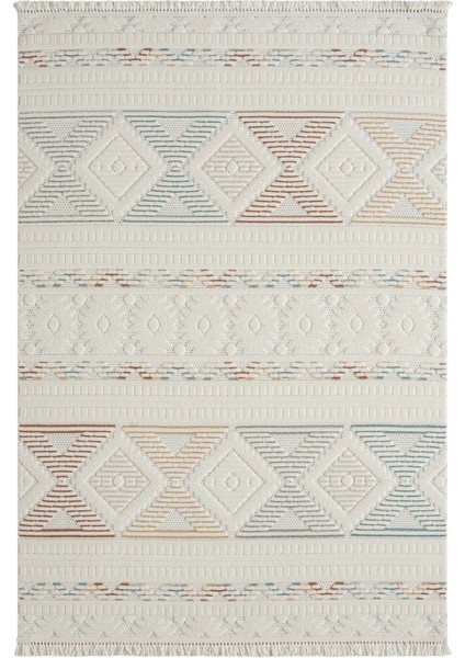 Rubby Koleksiyonu Sisal Dekoratif 1551 Multi Beyaz