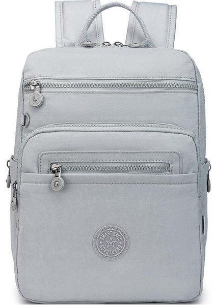 Smart Bags Krinkıl Kumaş Su Geçirmez Sırt Çantası BC 1207 - Açık Gri