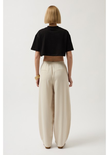 Oversize Crop Siyah T-Shirt indirimleri