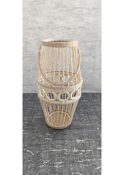Bambu Çubuklu El Yapımı Ahşap Pampas Vazosu 42CM modelleri
