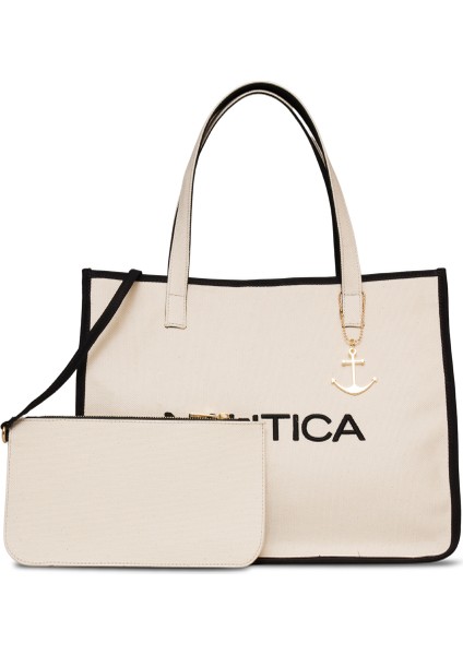 Bej-Sıyah Nautıca Kadın Omuz Çantası CN7251T