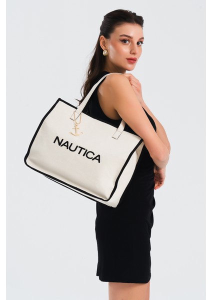 Bej-Sıyah Nautıca Kadın Omuz Çantası CN7251T modelleri