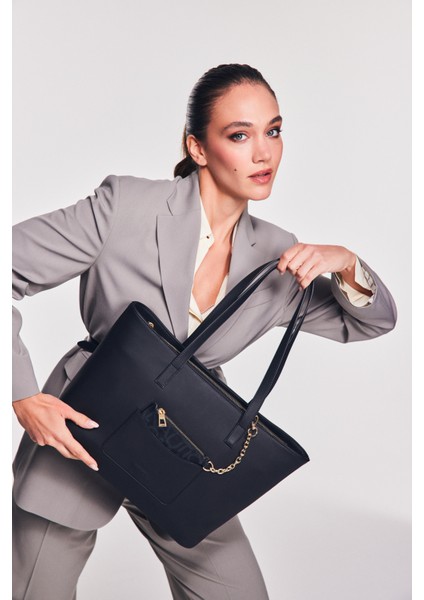 Sıyah Nautıca Kadın Omuz Çantası CN7165T modelleri