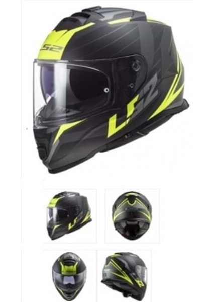 Kask Ls2 Storm 2 Nerve Mat Siyah Neon Sarı fiyatları