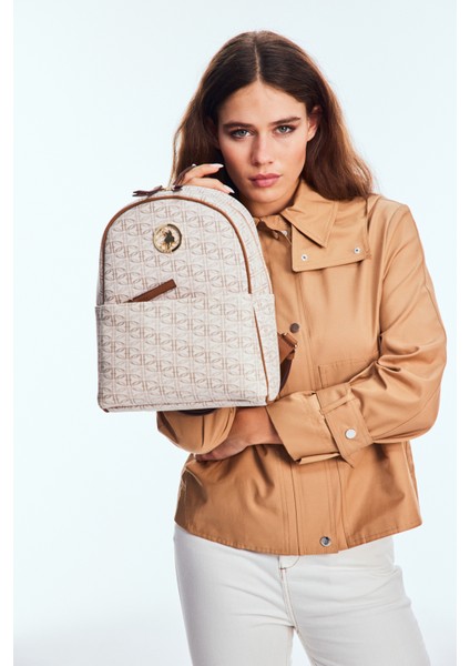 Bej-Taba U.s. Polo Assn. Kadın Sırt Çantası US8642