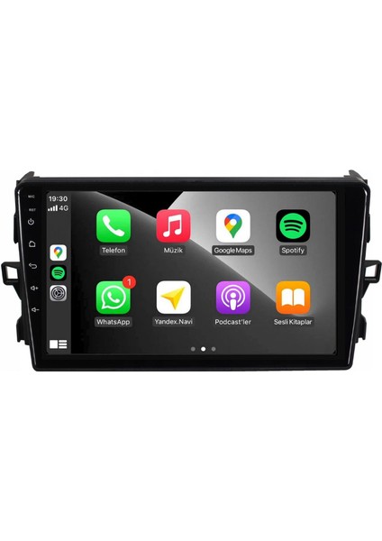 Toyota Auris - Araç Multimedya Ekran - 6gb 128GB - S - Black - 2007 - 2012 - 9 Inch - Upg - Myway modelleri