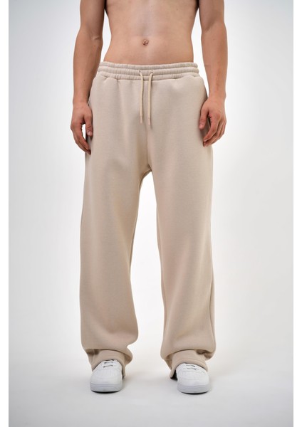 Erkek Basic Baggy Eşofman Altı Bej