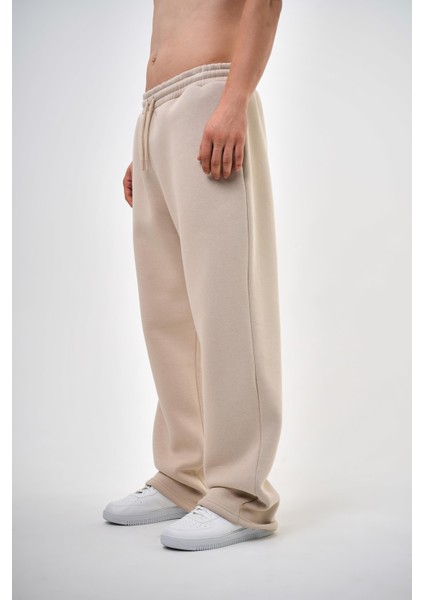 Erkek Basic Baggy Eşofman Altı Bej