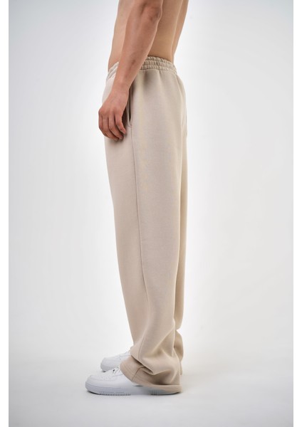 Erkek Basic Baggy Eşofman Altı Bej