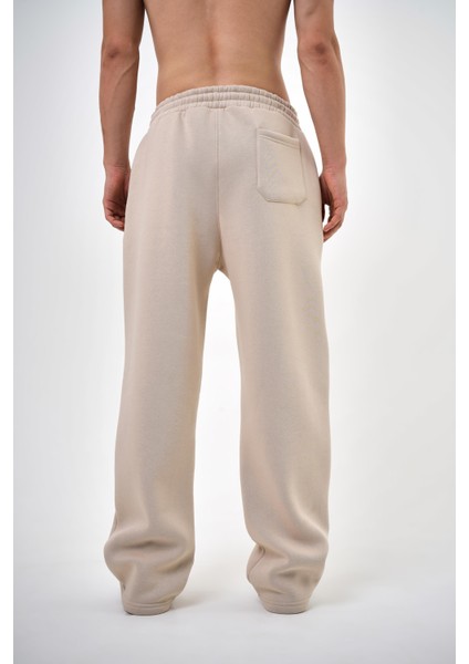 Erkek Basic Baggy Eşofman Altı Bej