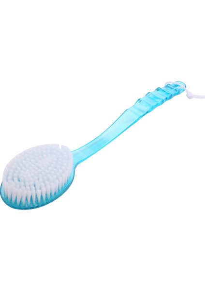 Uzun Saplı Plastik Vücut Banyo Duş Sırt Fırçası Scrubber Cilt Temizleme Masaj Aleti Mavi (Yurt Dışından)