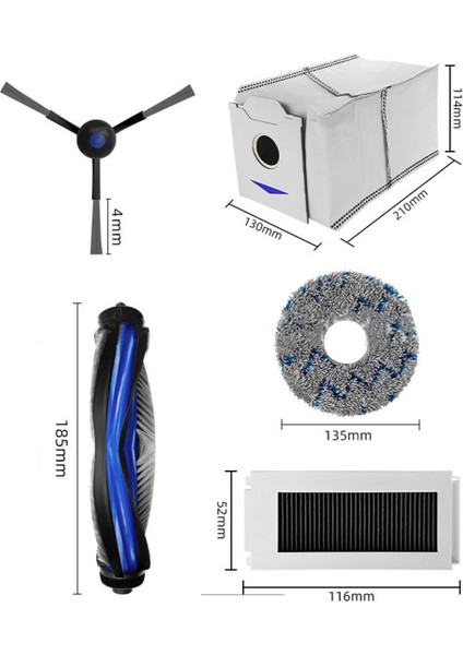 Ecovacs N30PRO Robot Süpürge Yedek Parçaları Için 9 Adet Süpürge Aksesuarları (Yurt Dışından)
