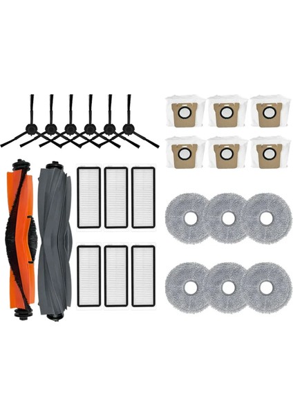 Dreame L20 Ultra / L20 Ultra Complete RLX41CE / L30 Ultra Robot Süpürge Ana Yan Fırça Hepa Filtre Paspas Bezi Toz Torbaları (Yurt Dışından)