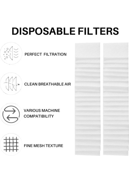 Airsense 40 Filtreler Için - Tek Kullanımlık Evrensel Yedek Filtreler Cpap Filtreleri (Yurt Dışından)