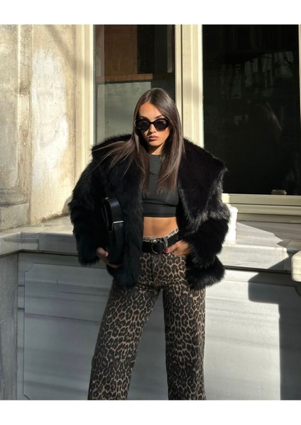 Yumuşak Dokunuşlu Oversize Premium Kürk Peluş Mont