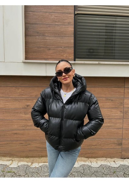 Kadın Deri Şişme Mont fırsatları