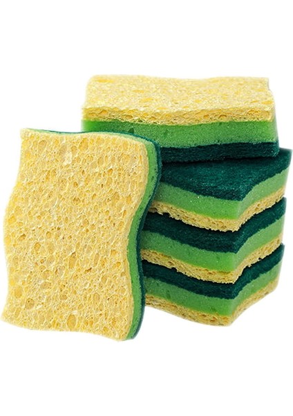 Çizilmez Selüloz Ev Mutfak Süngerleri, Bulaşık Süngeri 5 Paket, Ev Için Çok Kullanımlı Bulaşık Ovma Süngeri (Yurt Dışından)