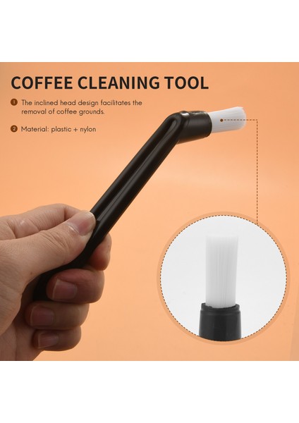 Kahve Makinesi Temizleme Fırçası Naylon Kıllı Plastik Saplı Fırça Espresso Fırçası Kahve Temizleme Aleti - 5'li Set (Yurt Dışından)