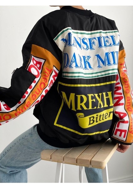 Siyah Unisex Mansfield Vintage Bomber Ceket fiyatları