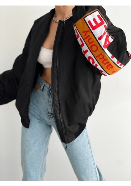 Siyah Unisex Mansfield Vintage Bomber Ceket modelleri