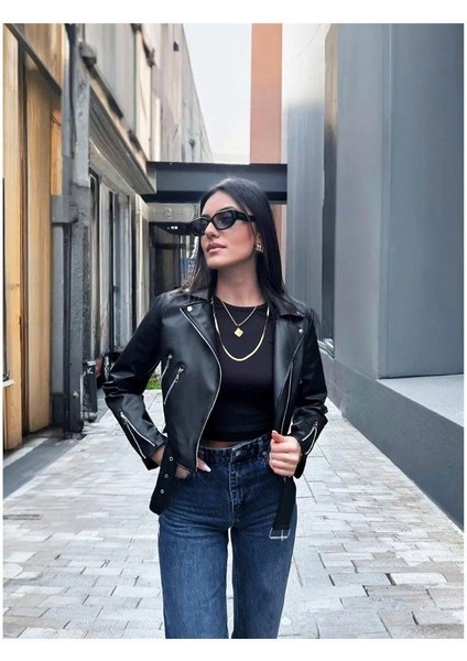 Kadın Deri Ceket Dikişsiz