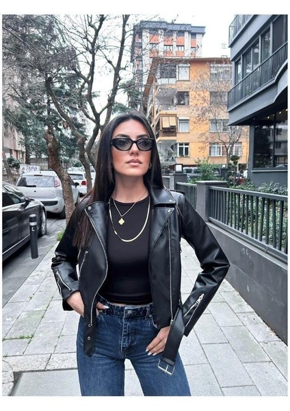 Kadın Deri Ceket Dikişsiz