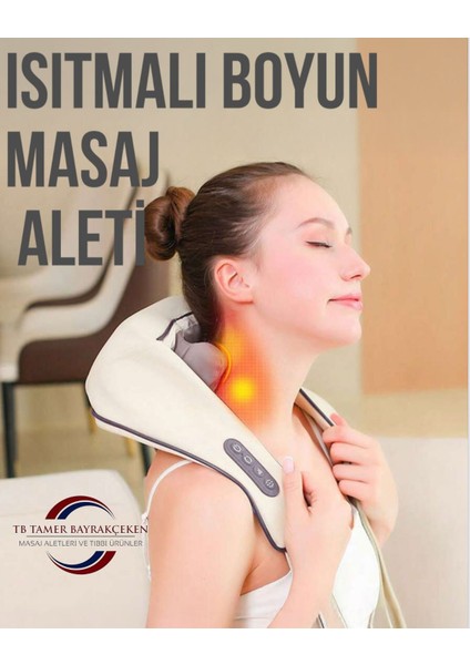 Ovmalı Isıtmalı Yoğurmalı Boyun Sırt Bel Masaj Aleti Akupunktur Dayanaklı Şarjlı Çok Amaçlı Masaj Cihazı fiyatları
