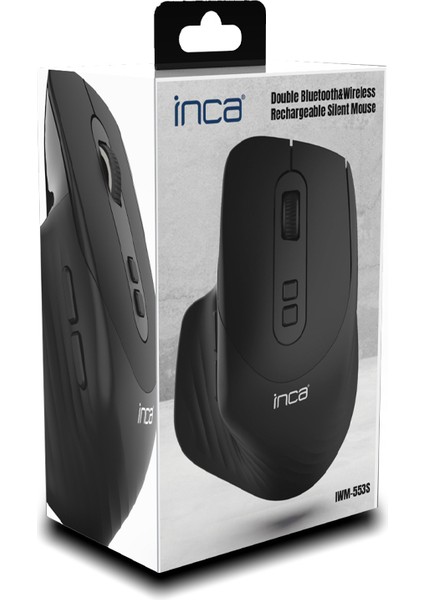 Inca IWM-553S Bluetooth+Wireless Double Mod Rechargeable Silent Mouse