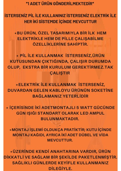 Sarkıt Krom Aplik, Pilli Ve Elektrikli 2'si 1 Arada Ledli Duvar Aplik, Tak Çalıştır, Kablosuz