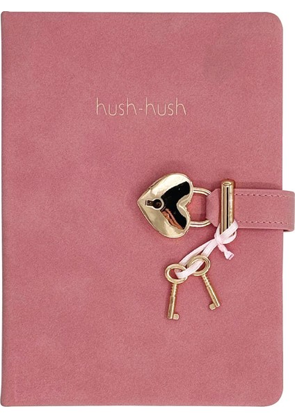 Victoria's Journals Hush Hush Kilitli Çizgili Defter Pembe 124-1901