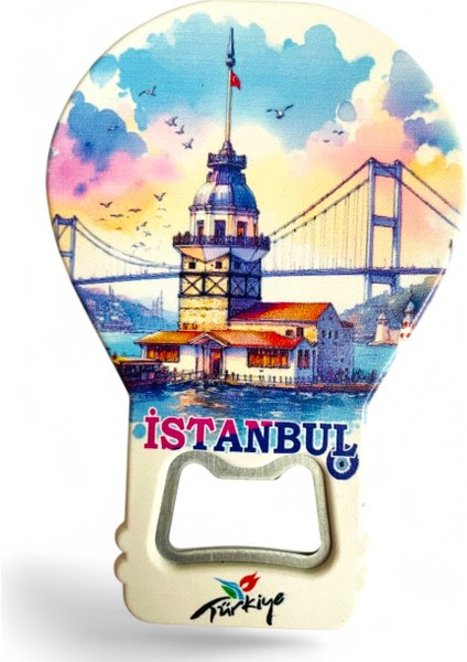 Galata Gift Şişe Açacağı Açacak Magnet Balon Şeklinde Dekoratif Soda Gazoz Açacağı Istanbul Temalı