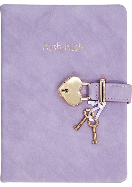 Victoria's Journals Hush Hush Kilitli Çizgili Defter Lila 124-1906