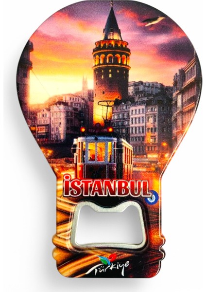 Galata Gift Şişe Açacağı Açacak Magnet Balon Şeklinde Dekoratif Soda Gazoz Açacağı Istanbul Temalı