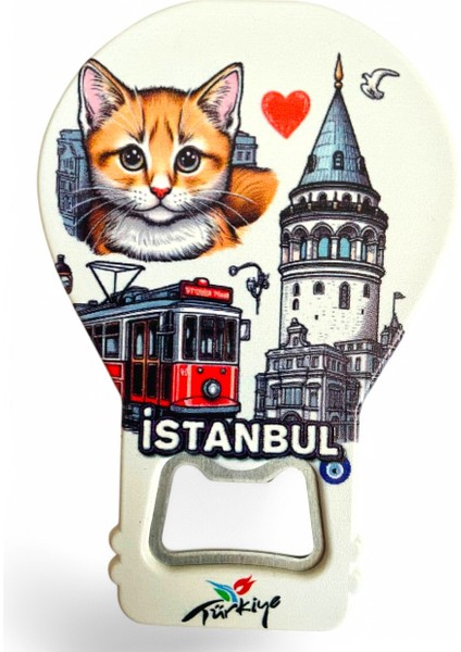 Galata Gift Şişe Açacağı Açacak Magnet Balon Şeklinde Dekoratif Soda Gazoz Açacağı Istanbul Temalı