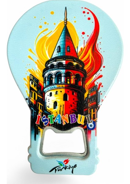 Galata Gift Şişe Açacağı Açacak Magnet Balon Şeklinde Dekoratif Soda Gazoz Açacağı Istanbul Temalı