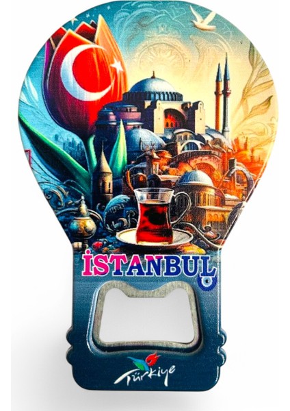 Galata Gift Şişe Açacağı Açacak Magnet Balon Şeklinde Dekoratif Soda Gazoz Açacağı Istanbul Temalı
