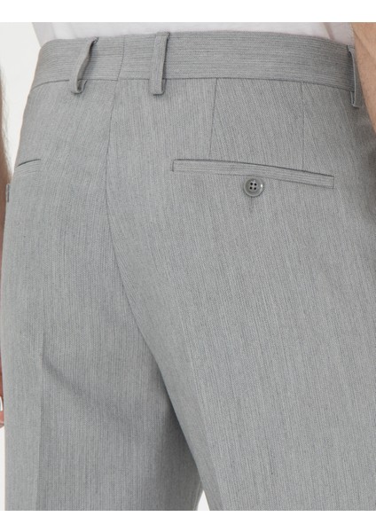 Erkek Gri Slim Fit Kumaş Pantolon 50304307-VR024