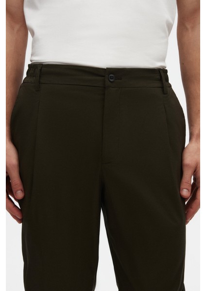 Relaxed Fit Haki Ince ve Hafif Rpt Jogger Pantolon