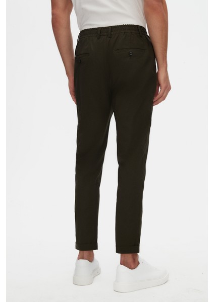Relaxed Fit Haki Ince ve Hafif Rpt Jogger Pantolon