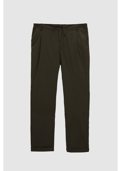 Relaxed Fit Haki Ince ve Hafif Rpt Jogger Pantolon