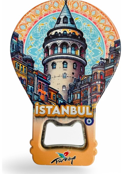 Galata Gift Şişe Açacağı Açacak Magnet Balon Şeklinde Dekoratif Soda Gazoz Açacağı Istanbul Temalı