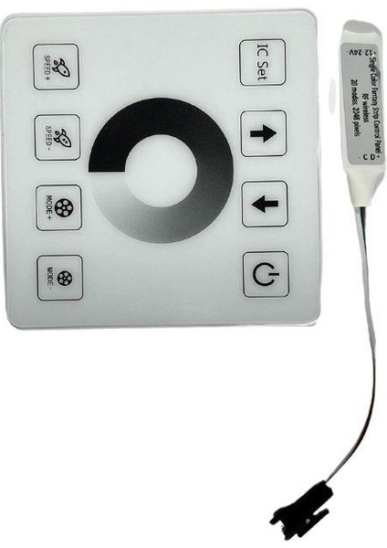 Duvar Tipi Tek Renk Pixel Şerit Kontrol 12-24 Volt