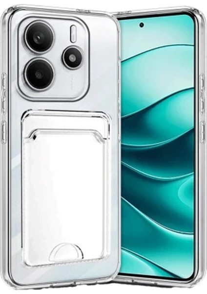 Xiaomi Redmi Note 14 Uyumlu Kartlık Tipi Şeffaf Arka Koruma Kılıf