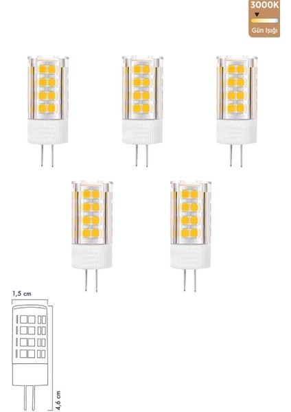 Smd LED Ampul 5 Watt G4 Gün Işığı ERD-267