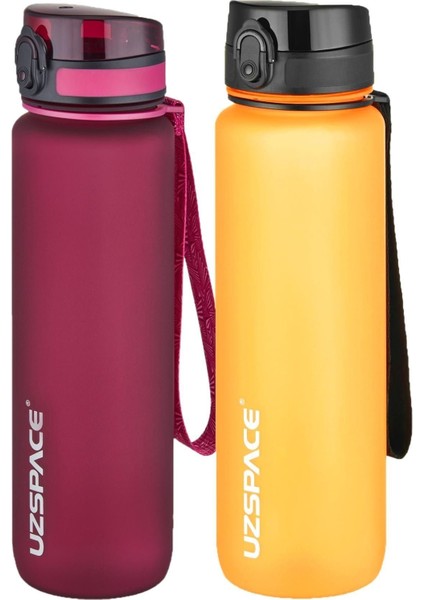 Çiftli Tritan Matara Seti 2'li 1000 ml, 14 renk seçeneği, dayanıklı ve şık tasarım